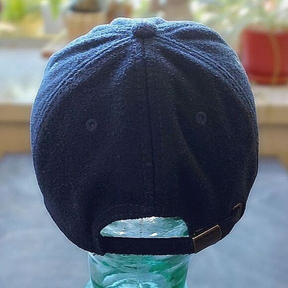 Vtg fleece two-tone navy and charcoal baseball cap - Picture 7 of 8